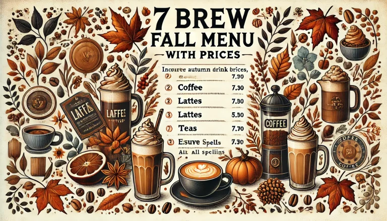 7 Brew Fall Menu with Prices